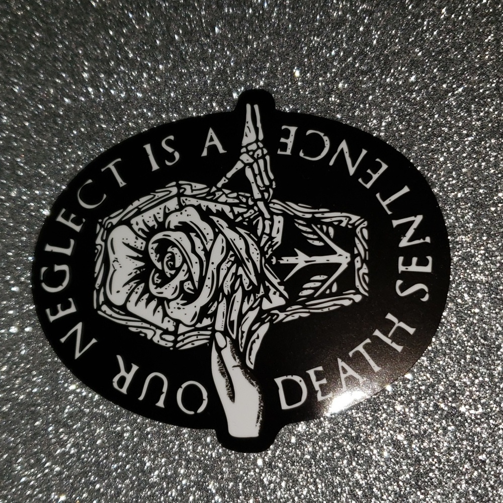 Art GOTHIC skeleton waterproof sticker Quote